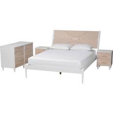 Baxton Studio Bed Packages Baxton Studio Louetta Caved Contrasting Bedroom Set 4 Pcs