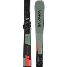 Vert Skis de descente Salomon E S/Max 8 XT + M10 GW L80 Ski Green/Black/Neon Red