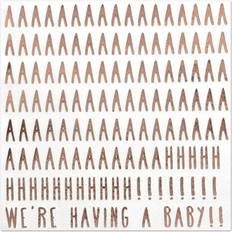 Rose Gold Paper Napkins Andaz Press We re Having a Baby Funny Quotes Cocktail Napkins 50 Pack