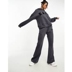 Kaiia Wide Leg Jogger - Dark Grey