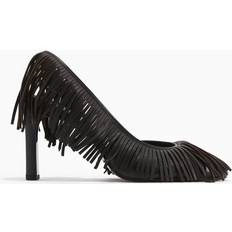 Läder Pumps H&M Slingbacks Läder Med Fransar - Svart