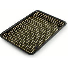 Thyme & Table Non-Stick Baking Sheet with Gold Cooling Rack Oven Tray