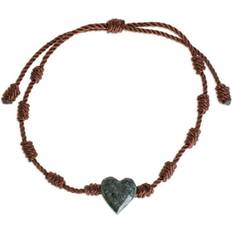 Jade Bracelets Novica Artisan Handmade, Jade pendant bracelet Heart Between Knots