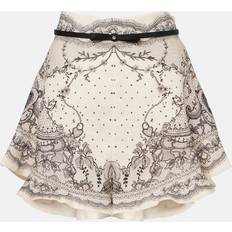 Zimmermann Pantalones & Shorts Zimmermann Crush Flat Front Bermuda - Bianco/Nero/Donna