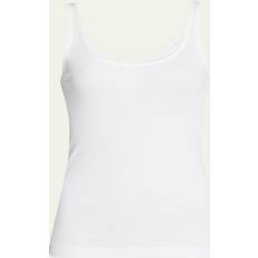Linnen Vince Cotton Blend Tank Top - White