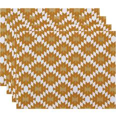 Gold Place Mats E by Design PT4GN529YE6YE4 Placemat Place Mat Gold