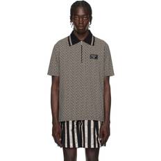 Balmain Polo Shirts Balmain PB Labryinth Polo - White/Black