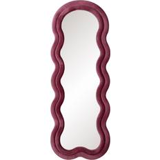 Krystal - Rød Spejle BigBuy Home Rødbrun Vertikalt 60 x 4 x 160 cm Vægspejl