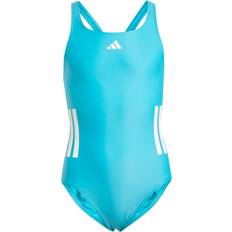 Stribede Badedragter adidas C-Back Kids Badedragt - Lucid Cyan/White