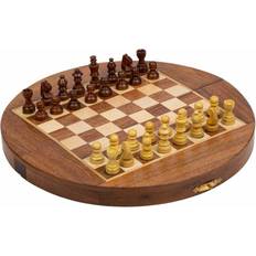 Alexandra House Living Magnetisk Brun Akacia Schackset 23 x 1 x 23 cm