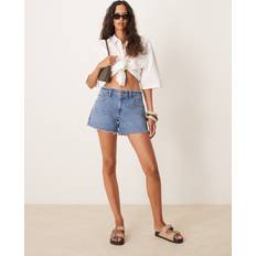 Abercrombie & Fitch Byxor & Shorts Abercrombie & Fitch A-Linjeformade Jeansshorts Mellanblå