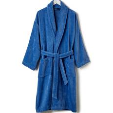 Solid Colours Robes Christy Supreme Velour 100% Cotton Robe - Mid Blue