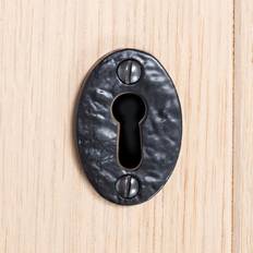 Hammer And Tongs Rustic Escutcheon Plate W35mm x H50mm Black