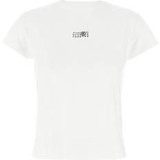 MM6 Maison Margiela Margiela-Logo T Shirt - Bianco/Donna