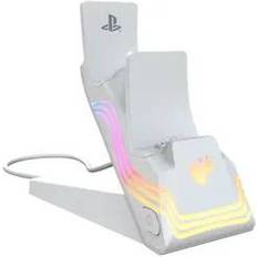 PDP PS5 Afterglow Wave Dual Charger - White