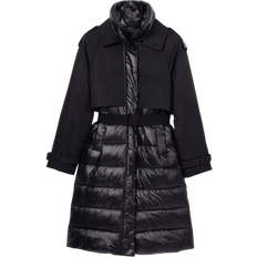 Nylon - Women Coats Desigual Combined Padded Coat - Black