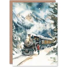 Anniversary Cards & Invitations ARTERY8 Polar Express Train Winter Landscape Card