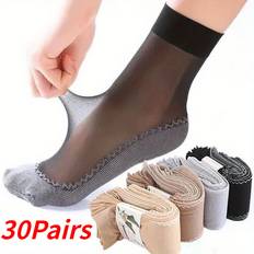 Transparent Socks Temu Random Ankle Short Sox Lace Socks - Transparent