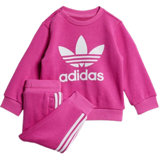 Adidas tracksuit kids adidas Crew Set Semi Lucid Fuchsia 12-18M