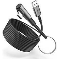 KIWI Design 16FT Link Cable Compatible with Quest 3, Quest 2/Pro, and Pico 4 Accessories,USB 3.0 to USB C Link Cable, Black