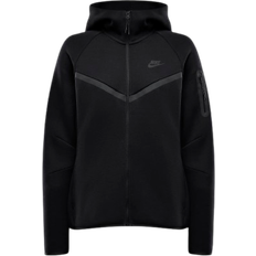 Nike hættetrøje dame NIKE Sportswear Tech Fleece Windrunner Women's Full Zip Hoodie - Black