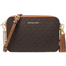 Michael Kors Braun Handtaschen Michael Kors Jet Set Medium Logo Crossbody Bag - Brown