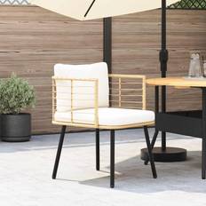 Rattan Stole vidaXL Havestol Med Hynder Polyrattan Naturfarvet