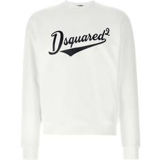 DSquared2 Herr Tröjor DSquared2 Logo Sweatshirt Med Sammet Finish - Vit
