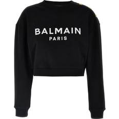 Balmain Neuleet Balmain Balmain-Logo Felpe - White/Black