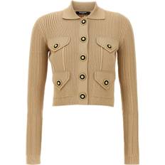 Herr - Viskos Koftor Balmain Stickade Tröjor Und Koftor - Beige