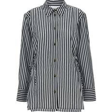 Woman - XL Shirts Ganni Striped Button Front Shirt - Black