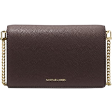 Michael Kors MKBandolera Jet Set mediana de piel granulada Marrón ONE SIZE