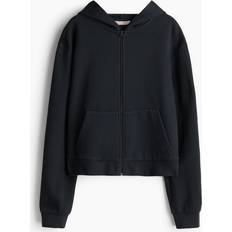 H&M Jackets H&M Waffled Hooded Jacket - Black