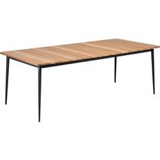 Holz Gartenesstische Luna Tisch Aluminium Teak 260 x 95 cm