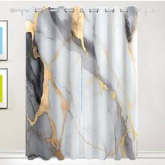 Orezi White Gold Black Marble Blackout Curtains W55 x L84