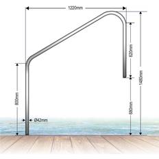 Treppenzubehör Handlaufpaar V2A Edelstahl Variante 2