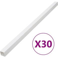 vidaXL Kabelkanaler 50x25 mm 30 m PVC