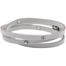 Smycken DesignOasen 3 Turns Bracelet - Silver/Transparent/Dark Grey