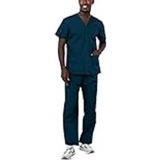 Adar Universal Unisex Scrubs Set - Karibienblått