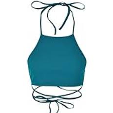 Cropped - Herr Linnen Urban Classics Rib Trapeze Cropped Top - Vattengreen