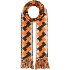 Cotton - Men Scarfs Valentino Garavani Jacquard Scarf - Avori/Marron/Arancio