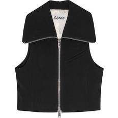 Ganni Chalecos Ganni Zip Vest - Black