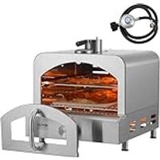 Without Pizza Ovens VEVOR 11" Tragbarer Gasofen 430 Edelstahl
