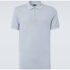 Piqué Polo Shirt med Lyocell - Blue