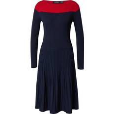 Lauren Ralph Lauren Patney Long Sleeve Midi Dress - Navy/Red