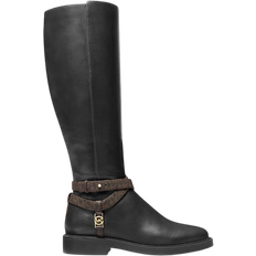 42 Chaussures d'Équitation Michael Kors Abigail Leather Riding Boot 40F4ABMB7L - Noir