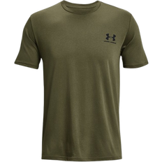 Under Armour Men's Left Chest Logo Short Sleeve T-shirt - Marine OD Green/Black