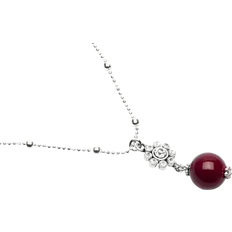 Smycken Pearls for Girls Necklace - Silver/Red/Transparent