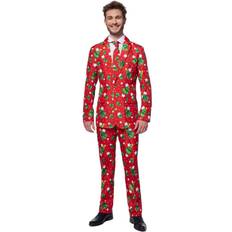 Maskerad OppoSuits Christmas Trees Stars Röd Kostym