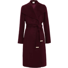 Wool women Phase Eight Nicci Belted Wool Coat - Burgundy